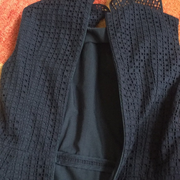 Chic Navy Blue Eyelet Dress with Pockets. 👗👗 - Picture 7 of 8